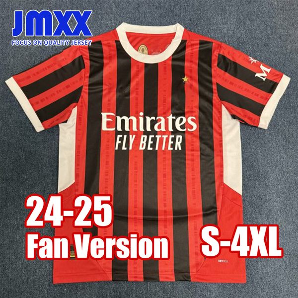 S-4XL JMXX 24-25 AC Milano Soccer Jerseys Home Away Third Special Mens Uniforms Jersey Man Camisa de fútbol 2024 2025 Versión de fanáticos