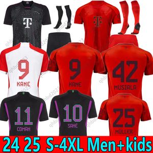 S-4XL Sane Kane 24 25 Bayern München voetbaltrui Joao cancelo de ligt coman 2024 2025 voetbalhirt Musiala Gnabry Goretzka Muller Men Kids Kits Kimmich Fans XXXL XXXL XXXL