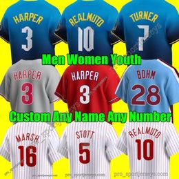 2024 City Connect Custom S-4xl 3 Bryce Harpe Jersey 7 Trea Turner 17 HOSKINS 10 REALMUTO Men Women Youth 5 Stott 28 Bohm 8 Castellanos Jerseys Phillies