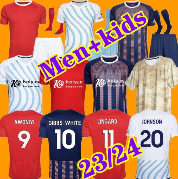 S-4XL Nottingham 23 24 Jerseys de football GRABBAN Johnson Surridge 2023 2024 Hommes Enfants Forest Awoniyi AMEOBI MIGHTEN KROVINOVIC Zinckernagel LINGARD Maillot de football enfants