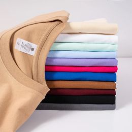 S-4xl Plus taille 280g T-shirt lourd surdimensionné pour hommes T-shirt à manches courtes d'été 100% coton coton Top Casual Casual Mens Vêtements 240410