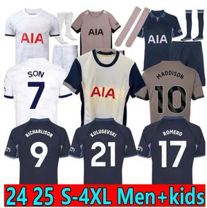 S-4xl Richarlison Soccer Jerseys fils Totten Kane 2024 2025 Lucas Ham KulusEvski Hojbjerg Perisic Llors Romero Lucas Dier 24 25 Kits Kids Kits Shirt Football