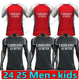 S-4xl Smith Rowe Rice Soccer Jerseys J.Timber Whiteout Saliba Gunners 24 25 Martinelli G. Jésus 2024 Jersey Saka Havertz Zinchenko Football Shirt Odegaard Kids Men Tops