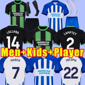 S-4XL voetbaltruien Volwassenen en Kid Ki Boys Sets Children 2023 2024 Maupay Connolly Allister Trossard March Alzate Mens Suit 23 24