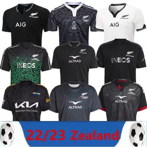 S-5XL 2022 2023 Zealand Hurricane Highland Blue Cross Rugby Jerseys 22 23 100e anniversaire maillots Super Moana pour hommes compétition à domicile de qualité supérieure