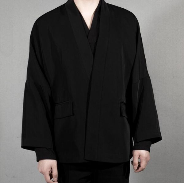 Trenchs pour hommes S-5XL 2021 Printemps Mode Personnalisé Revers Lâche Kimono Veste