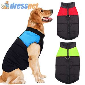 S-5XL Winter Hondenkleding voor Kleine Big Pet Jacket Warm Waterdichte Stof Winddichte Jas Puppy Franse Bulldog Groot Hond Kostuum 211007