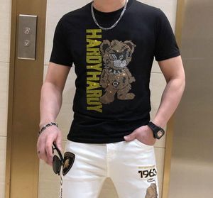 S-6XL Anime T-shirt hommes nouveau graphique strass haute qualité mode d'été perceuse chaude T-Shirts streetwear vêtements pour hommes lvr