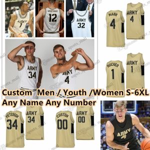 S-6XL Ejército Black Knights Baloncesto universitario 14 Josh Scovens Jerseys 54 Abe Johnson 2 Ryan Curry 36 TJ Small 31 Blake Barker 34 Charlie Peterson 24 Jared Cross Mayo