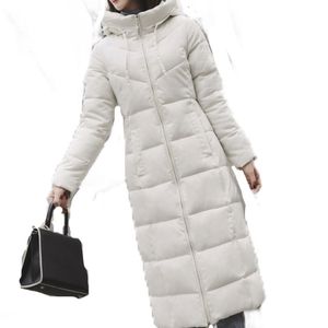 S6XL automne hiver femmes plus taille mode coton doudoune à capuche longue Parkas vestes chaudes femme manteau d'hiver vêtements 201026