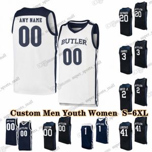 S-6XL Butler Bulldogs Baloncesto universitario 221 Pierre Brooks Jerseys 1 Jalen Thomas 5 Posh Alexander 11 Jahmyl Telfort 4 DJ Davis 23 Andre Screen 13 Finley Bizjack Moore