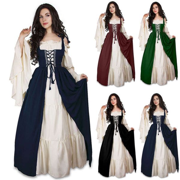 S-6xl Médieval Punk Dress Cosplay Halloween Costumes Women Palace Carnival Party Disguise princesse Femme Victorian Vestido Robe