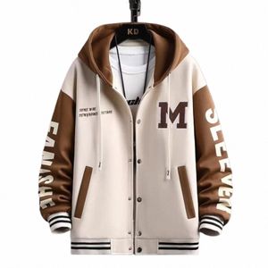 S-6XL Poches à capuche pour hommes Veste cargo Vêtements pour hommes Printemps Automne Japonais Fi Lâche Manteau Homme Baseball Jersey Nouveau J75W #