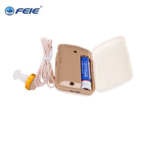 Amplificateur sonore S-7A Pocket Hearing Aide pour la perte auditive sévère Volume de voix réglable avec bouchons d'oreille