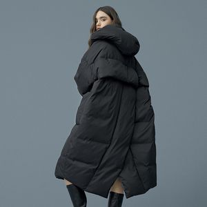 S- 7XL Plus Size Winter Oversize Warm Duck Down Coat Female X-Long Warm Jacket Hooded Cocoon Style Thick Parkas Casual Outerwear