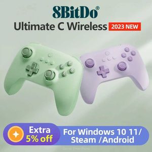 S 8Bitdo Ultimate C Controller GamePad Wireless 2.4G Connectivité Série Ultimate Version simplifiée pour PC Windows 10 11 Steam PC J240507