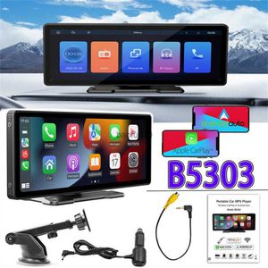 s 9.3 pouces Portable Voiture MP5 Lecteur CarPlay Moniteur Sans Fil Android Auto Radio Multimédia Lecteur Vidéo Écran Tactile Bluetooth DVR L230619