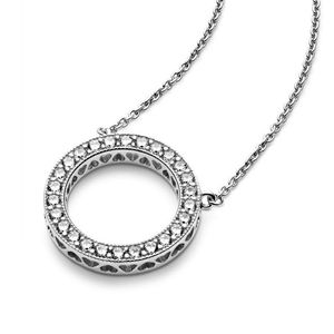 S 925 collier en argent sterling rond pendentif en or rose zd diamant qualité style collier en cristal femmes bijoux de mode 228