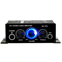 S AK270 HIFI digitale stereo audioversterker FM Radio Mic CAR Home Small Mini 2 Channel Stereo 12V Power versterker