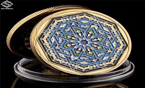 S Arabia Islam Moslim Ramadan Kareem Festival Octagon Craft Illustration Gold Complated Commemorative Coins Collectibles4577376