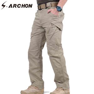 S.archon IX9 City Military Militaire Cargo Cargo Pantalons Hommes Swat Combat Pantalon Armée Mâle Casual Pantalon de coton Stretch Multi-poche H1223