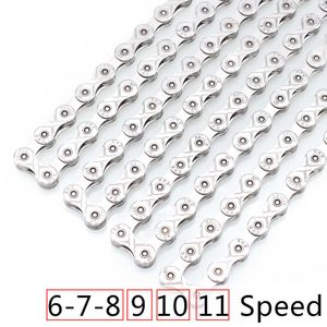 S Fiets 6/7/8 9 10 11 12 Speed ​​Pating High End Steel Anti-Rust Bike Chain voor Mountain Road Bike116L 0210