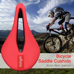 S Bicycle MTB Road Bike Carbon Fiber PU Ademend zacht voor man Cycling Saddle Trail Comfort Races Rood White 0131