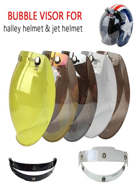 S Bubble Casco de motocicleta Visor Jet Retro Hallar Casco máscara Casco clásico Visor de burbuja lente Accesorios para Casco BV017581354