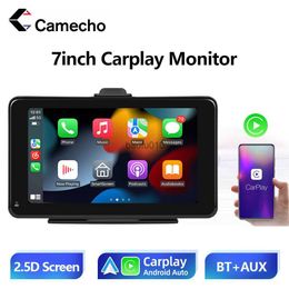 s Camecho Universal 7 pulgadas Car Radio Multimedia Video Wireless Carplay Android Auto Car play Monitor de pantalla táctil Tablet Smart TV L230619