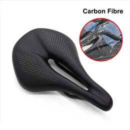 S selle de vélo de route en Fiber de carbone, creuse, respirante, Super légère, éponge à mémoire de forme, confortable, selle de course, 0130