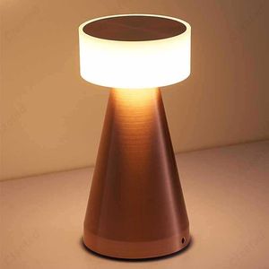 s Claeted Rétro Bar Table LED Bureau Veilleuse USB Rechargeable Capteur Tactile Lampe de Chevet Sans Fil pour Restaurant Café AA230421