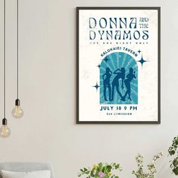 S Classic Music Donna en Dynamos Poster Mamma Mia Retro Movie Prints Canvas Painting Wall Art Pictures for Modern Home Decoration J240505