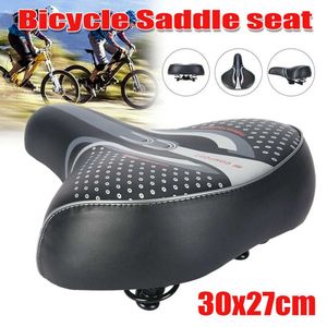 S Comfort Extra brede Big Bum Bike Gel Soft Pad Saddle Seat Outdoor Cycling Sport Black Bicycle Accessories 0130