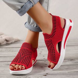 S Comfort Summer Women Chaussures Plus taille Sport Casual Beach Bedge Plateforme Roman Sandales Roman T f Hoes Ummer Port Andals