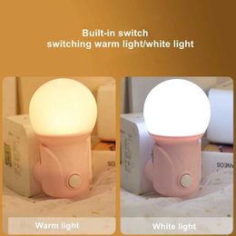 S Creative EU -plug -led Night On/of Baby Nursing Eye Sleep Light Slaapkamer LED Energy Saving for Home Decor en Emergency Lamp AA230426