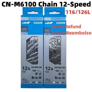 S DEORE CN-M6100 chaîne de vélo de route vtt 12 vitesses 116L 118L 120L 126L avec lien rapide pour Shimano 100% pièces de vélo d'origine 0210