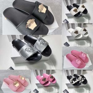 S Slippers Slippers New Fashion Classics Palazzo Sandale Casual Shoe Mule Mens Womens Sandale Sliders Metal Slipper Platform Summer Flat Slide Wholesale Scarpe 555