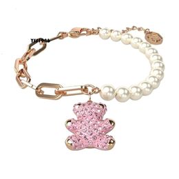 S Femmes de concepteur Top Quality Bangle Series Teddy Bear Full's Full's Full Diamond Splice Bracelet Pearl Element