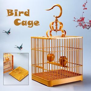 Jaula de pájaros desmontable con comedero y bebedero, conjunto completo de pájaros pequeños para mascotas, jaula colgante para loros y tordos 230516