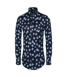 S Digital Print Men Shirt Casual Dice Pentagram Camisa masculino plus taille 4xl Slim Men Dress Shirt8863820