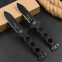 S.E.K.ll -Tac 0488/0030 Cuchillo recto táctico de hoja fija DC53 Campamento de acero Supervivencia Portátil EDC Seguridad al aire libre con funda K