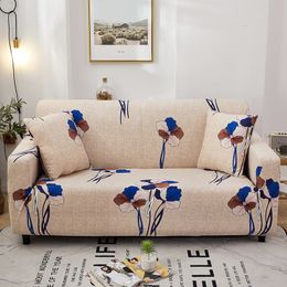 S-EMIGA Couvertures de canapé à imprimé floral pour le salon élastique étendue housse de canapé d'angle sectionnel 1/2/3/4 plante