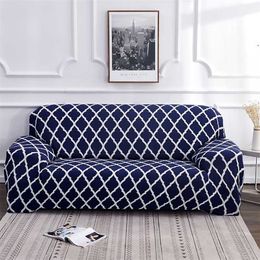S-Emiga String Gedrukt Sofa Covers voor Woonkamer Elastische Stretch Slipcover Sectional Corner 1/2/3 / 4-SEABER 211207