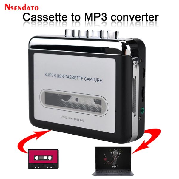 S EZCAP 220 Cassette Capture Radio Player Cassette Cassette para convertidor MP3 Captura Música de audio Registradora de cassette a través de USB