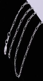 S Fijne 925 Sterling zilveren ketting 2mm 1630quot Classic Curb Chain Link Italië man vrouw ketting 15pcslot1826879
