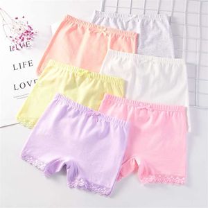 S Coton Coton Boxer Shorts Boxer Culotte Enfants Solides Sous-vêtements 2-10Years 6pcs / Lot 211122