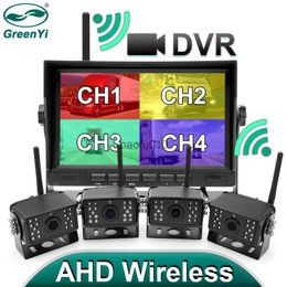 s GreenYi 7 pouces sans fil camion DVR moniteur AHD 720P haute définition vision nocturne enregistreur de sauvegarde inverse caméra Wifi pour voiture de bus L230619