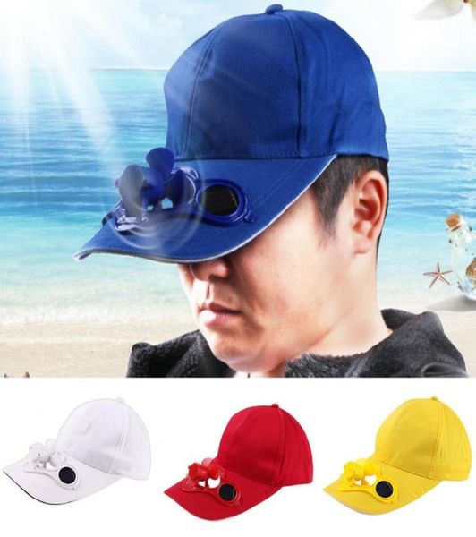 S Hat Peaked Solar Powered Fan Unisex Verano Deportes al aire libre para andar en bicicleta Sombreros de ala ancha1860616