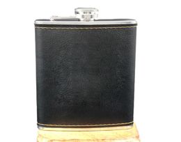 S Acier inoxydable de haute qualité 9 oz Flask en cuir Whisky Bouteille Retro Gravage de la gravure Pocket Flagon avec cadeaux en boîte 4781042