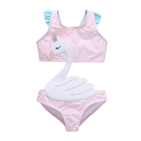 s Honeyzone Pink Swan Belly Protection Maillot de bain entier Maillot de bain filles Babi Enfant Infantile Enfants Adolescent Enfants Dessin Animé Maillot de bain 230407